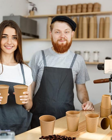 Lamosi 100 Count 3 oz Kraft Paper Cups, Disposable Paper Coffee Cups, 3 Ounce Drinking Cups, Water Cups for Party Picnic Cafe & Bar Use