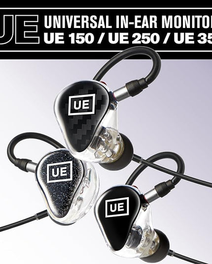 UE 250 Universal in-Ear Monitors, Dual Driver Stage Monitors with Enhanced Low-End for Drummers & Bassists, 1 Pair