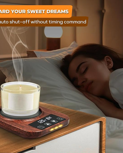 Coffee Mug Warmer Set for Desk - Candle Warmer, 9 Temp Coffee Cup Warmer Auto Shut Off, 1-12H Timer Smart Beverage Warmer, Candle Warmer Plate Candle Melter, Heated Coffee Mug, Charging Coaster