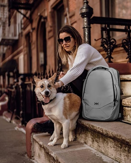 Knack Small Series 2 Laptop Backpack Fits up to 16 Inch Laptops - Knack Bags Carry-On Backpack, TSA Approved, Expandable Travel Backpacks With 2 Day Outfit Capacity, Alloy Gray