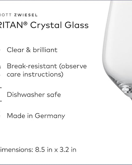 SCHOTT ZWIESEL Forté Red Wine Glass (Set of 6), Burgundy Glasses for Red Wine, Dishwasher-safe Machine-made Tritan Crystal Glasses, Made in Germany (13.5 Ounce)