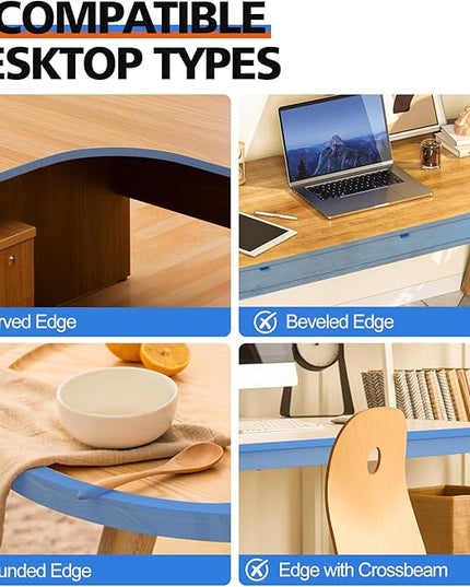 Large Keyboard Tray Under Desk Slide Out with Sturdy C-Clamp Mount and Storage Drawer, 27" (31" Including Clamps) x 12" Ergonomic Keyboard Trays for Home and Office, Black