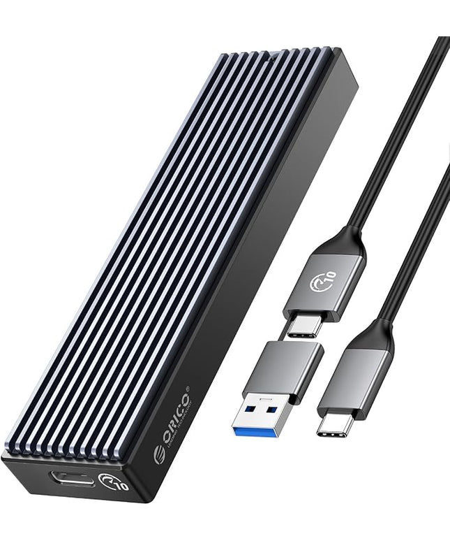 ORICO M.2 NVMe SSD Enclosure, USB 3.1 Gen 2 (10 Gbps) PCIe External Adapter NVMe Case for 2230/2242/2260/2280 M.2 SSD up to 8TB, UASP Supported - M2PV