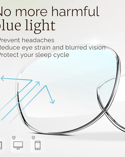 IBOANN Blue Light Glasses for Woman/Men, Fashion Blue Light Glasses Men, Fake Glasses Help Reduce Screen Fatigue