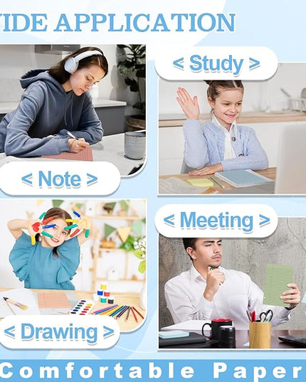 200 Sheets Half Letter Lined Paper 5.5 X 8.5 In Colored Notebook Paper College Ruled Loose Leaf Paper 3 Hole Punched Half Mini Binder Inserts Fit 3 Ring Binder for School Office