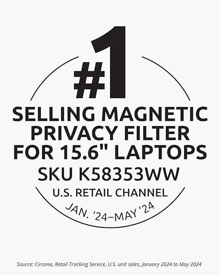 Kensington MagPro™ Magnetic Laptop Privacy Screen 15.6 inch, Removable 16:9 Laptop Privacy Filter Shield, Anti-Glare, Blue Ray Reduction, Compatible with HP/Dell/Acer/Asus/Lenovo (K58353WW)