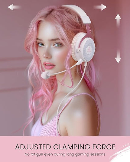 EKSA E900 Headset with Microphone for PC, PS4,PS5, Xbox - Detachable Noise Canceling Mic, 3D Surround Sound, Wired Headphone for Gaming, Computer, Laptop, 3.5MM Jack