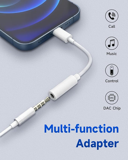 USB C to 3.5mm Audio Headphone Adapter, Type C to Jack Dongle Adapter Cable Cord Compatible with Apple iPhone 17 16 15 Pro Max Plus, iPad, MacBook, Samsung Galaxy S24 S23 S22 S21 Ultra, Pixel (3-Pack)