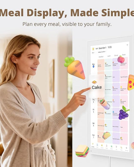 Dragon Touch 21.5" Digital Calendar Chore Chart – 1080P Full HD Interactive Touchscreen, Smart Family Planner, Hearth Display Digital Wall Calendar & Desk Mountable for Seamless Scheduling
