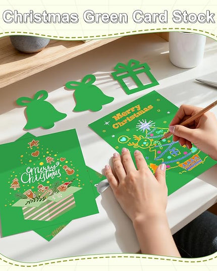 120 Sheets Cardstock 8.5x11, 65lb Dark Green Card Stock, Green Construction Paper, 180gsm Thick Printer Paper for Printing, Painting, Card Making, Kids School Supplies,Party Decorations