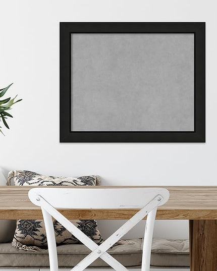 Amanti Art Black Framed Magnetic Board 19x23 Small Vision Board for use with Magnets, 100% Metal Sheet to Display Items as Office Decor or for Home Organization in mudroom, Kitchen or Kids Room