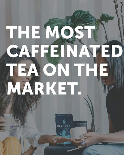 Zest Energy Tea Bags – Blue Lady Passion Fruit Black Tea – High Caffeine Tea for Morning Energy, Focus & Clarity – Natural Caffeinated Tea with 150mg Caffeine – 15Ct Box – Non-GMO & Keto Friendly