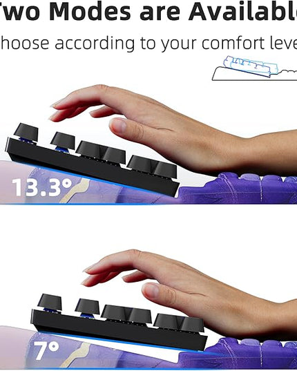 Ospelelf Computer Keyboard Stand Tilt with Wrist Rest, Comfy Ergonomic Keyboard Riser Holder for Desktop