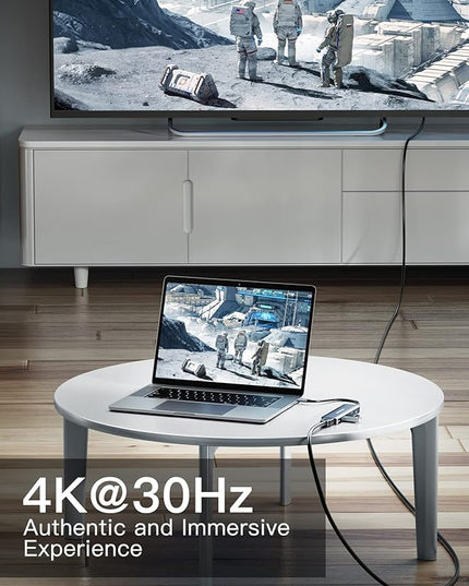 USB C HUB, DockteckExpand USB-C Multiport Adapter 5 in 1 with 4K HDMI, 100W Power Delivery, 3 USB 3.0 Data Ports for MacBook Pro/Air, iPad Pro/Air/Mini 6 and More