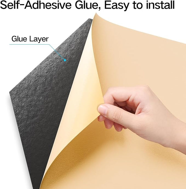 22-Pack Self-Adhesive Acoustic Panels, 12" x 10" x 0.4" – High-Density, Flame-Resistant Soundproof Foam. Absorbs Noise and Eliminates Echoes, Hexagonal 3D Design (White Face)