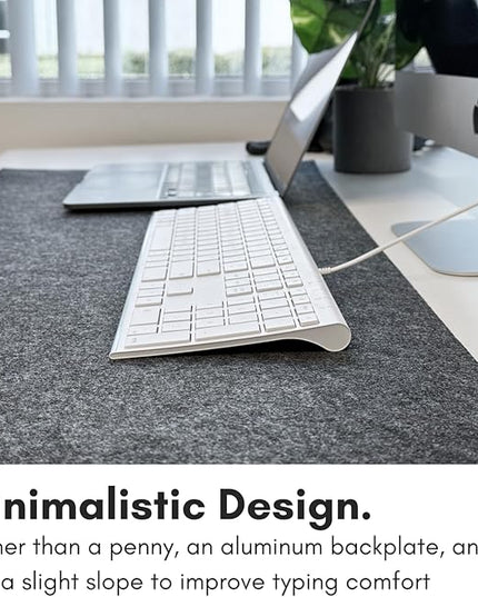 Macally Slim USB Wired Keyboard for Mac and Windows - Simple and Sophisticated - USB Apple Keyboard with Numeric Keypad for Mac Mini / Pro, Macbook, iMac with 110 Scissor Switch Keys and 20 Shortcuts