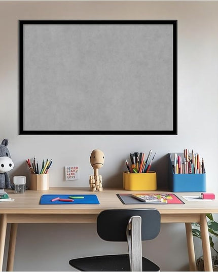 Amanti Art Black Framed Magnetic Board 21x29 Medium Vision Board for use with Magnets, 100% Metal Sheet to Display Items as Office Decor or for Home Organization in mudroom, Kitchen or Kids Room