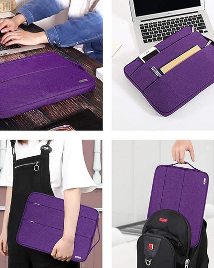 Voova 13 13.6 Inch Laptop Sleeve Case Compatible with MacBook Air 13 M1/M2/M3/M4 2020-2025, MacBook Pro 13/14, IPad Air/Pro 13, Waterproof Slim Computer Bag Cover with Handle, Purple