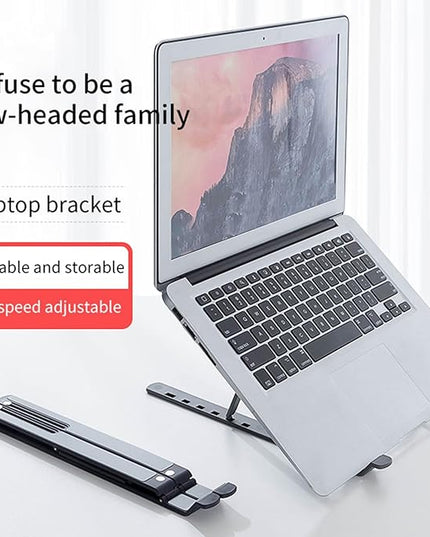Vryxq Ergonomic Foldable Laptop Stand Portable Desktop Stand Adjustable 6 Gear Vertical Saving Dock for Tablet Foldable Holder