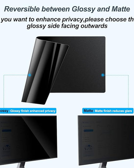 JEAPKA [2-Pack] 21.5 Inch Privacy Screen for Monitor Computer Screen Privacy Filter for 16:9 Widescreen Monitor Desktop PC Monitor Privacy Film Monitor Privacy Shield and Anti-Glare Protector