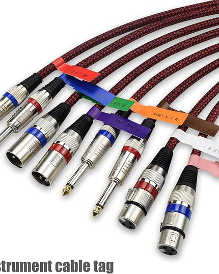 Charging Cable Label Tags, Electrical ID Wire Cords Marker, 8 Color 240pcs, Write and Print, Waterproof, for Computer, Ethernet, Speaker and Phone Wire Management Sticker