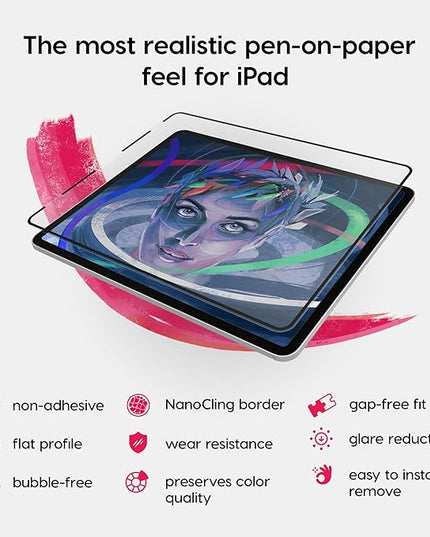 Astropad Rock Paper Pencil v3.0 – Paper Screen Protector for iPad Pro 12.9 inch (Gen 3-6) + Apple Pencil Tips Replacement 2 Pack – Compatible with Apple Pencil 1st/2nd Gens and Pencil Pro