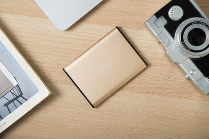Maxone 500GB Ultra Slim Portable External Hard Drive HDD USB 3.0 Compatible with PC, Laptop - Gold
