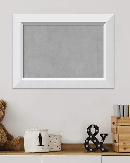 Amanti Art White Framed Magnetic Board 16x22 Small Vision Board for use with Magnets, 100% Metal Sheet to Display Items as Office Decor or for Home Organization in mudroom, Kitchen or Kids Room
