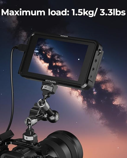 SMALLRIG 7'' Magic Arm with 1/4"-20 Screws & Spring-Loaded Pins, 1.5kg Load Capacity, 360° Dual Ball Head, Non-Slip Design for Cameras/Lights/Monitors/Mics/Phones – 5308
