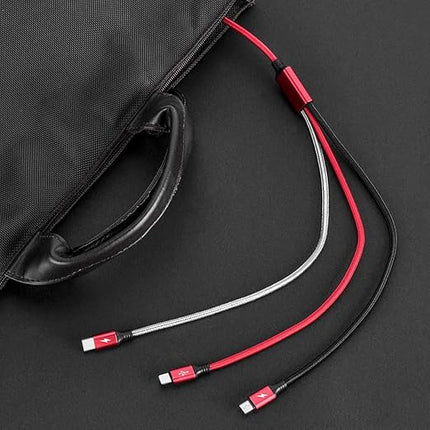 Multi Charging Cable, 10Ft 2Pack Multi Fast Charger Cable Braided Universal 3 in 1 Multi Charging Cord Long USB Cable Adapter IP/Type C/Micro USB Port for Cell Phones/iPhone/Tablets/Samsung/More