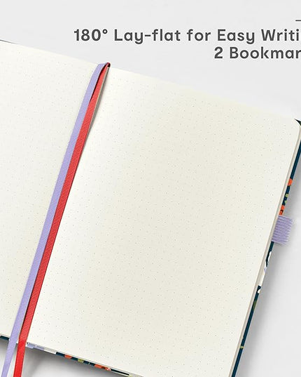 &And Per Se Dotted Journal Notebook, A5 Hardcover Bullet Dotted Journal, 160 Pages 100 gsm Thick Paper, 3 Sheets of Stickers Included - 5.7'' x 8'' (Garden Flowers)