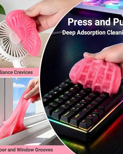 ColorCoral Universal Cleaning Gel Keyboard Dust Cleaner for Office Electronics Product,Cleaning Putty for Car Detailing Laptop Dusting Kit Computer Dust Remover,Computer Cleaning Accessories,Rose Pink