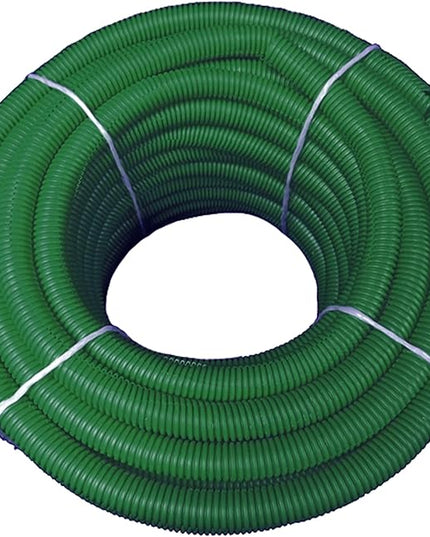 Flexible Polyethylene HDPE Non-Split Corrugated Wire Loom Tubing (Green, 1-1/2" Dia. x 100 ft)