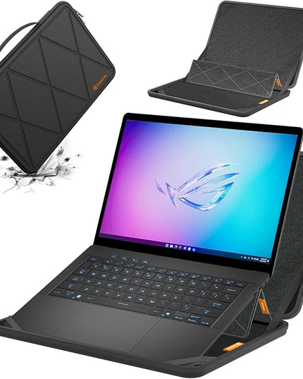 Smatree MS58 Hard EVA Protective Sleeve with Stand Compatible for 14 inch ASUS ROG Zephyrus G14 GA403 2025/2024, for ROG Zephyrus G14 GA402 2023/2022, 2-in-1 Laptop Stand Case, Protective Cover Bag