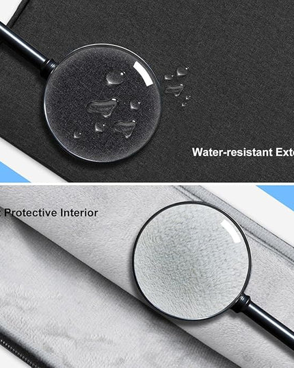 14 Inch Laptop Sleeve Case for 14-Inch MacBook Pro M1 M2 M3 M4 Laptop Computer Notebook, Slim Waterproof Polyester Carrying Case Padded Bag with Small Pocket, Black