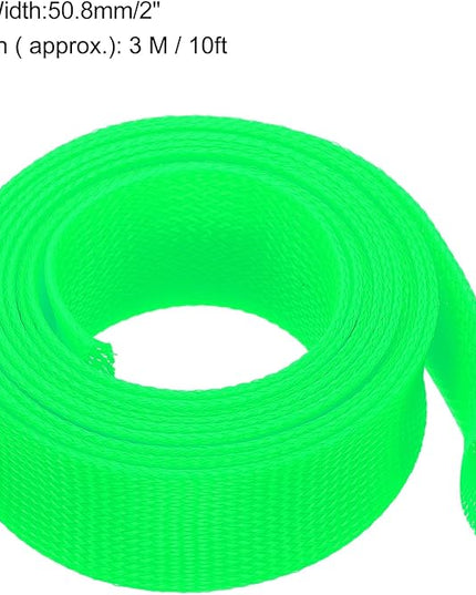 uxcell Expandable Sleeving, 2-inch 10ft Cable Sleeve, Green