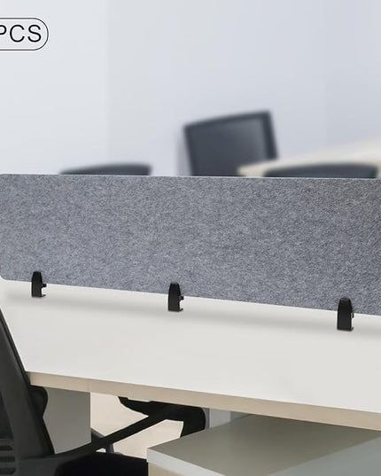 Desk Divider Mounted Privacy Panel, 2Pcs Privacy Panels for Classrooms, Libraries, Business Counters (Grey, 60 x 16 in)