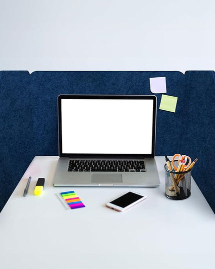29.1"x22.8"x1.2" Acoustic Desk Divider, Sound Absorbing, Freestanding Soundproof Privacy Panel, Reduce Noise, Increase concentration, Made from High Quality Polyester (Azure)