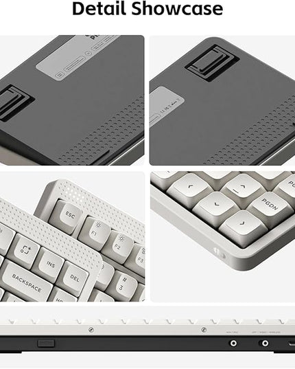 nuphy Node75 Wireless Mechanical Keyboard, 75% Hot Swappable Custom Low Profile Keyboard, 84 Keys Computer Gaming Keyboards, Supports Touch Gestures, PBT Keycaps, RGB Backlit, Bluetooth/2.4GHz/USB-C