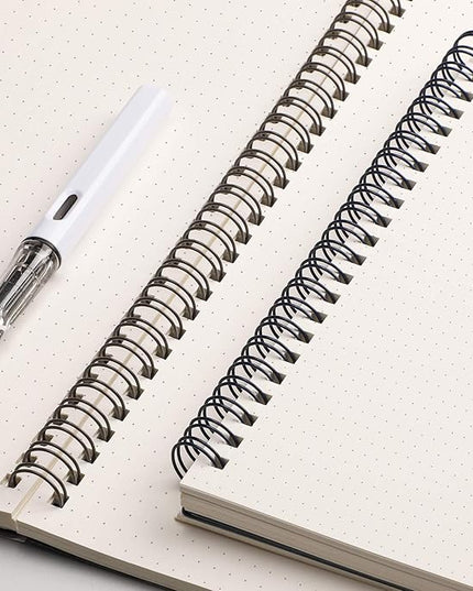 EMSHOI Dotted Journal Spiral Notebook 7.48" x 10.15" - 2 Pack 320 Pages 100gsm Thick Paper, B5 Dot Grid Notebook, Plastic Hardcover Journals for Writing Drawing