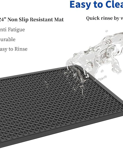 36"×24" Heavy Duty Commercial Rubber Mat,Non-Slip, Grease Resistant Bubble Anti Fatigue Mat Use for Commercial Kitchen, Ramp, Pool, Restaurant, Garage(4 PCS)