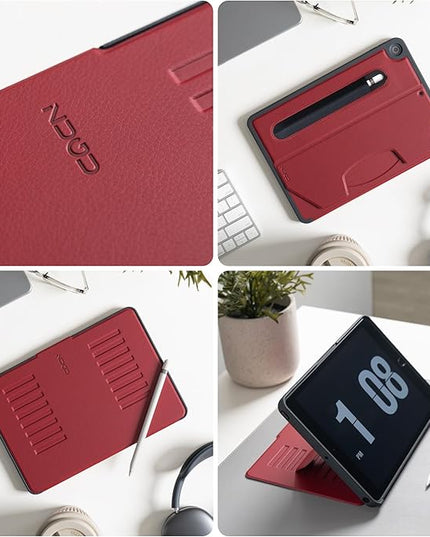 ZUGU Case for 10.2 Inch iPad 9th Generation Case 7th / 8th Generation (2021/2020/2019), Protective, Thin, Sleek Design, Magnetic Stand, Sleep/Wake Cover, Magnetic Cover, Red