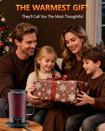 Self-Heating Coffee Mug, 14oz Heated Coffee Mug - Rechargeable Temperature Control Coffee Mug Keep Coffee Hot, Smart Mug Great Gift for Coffee Lovers & Slow Sippers