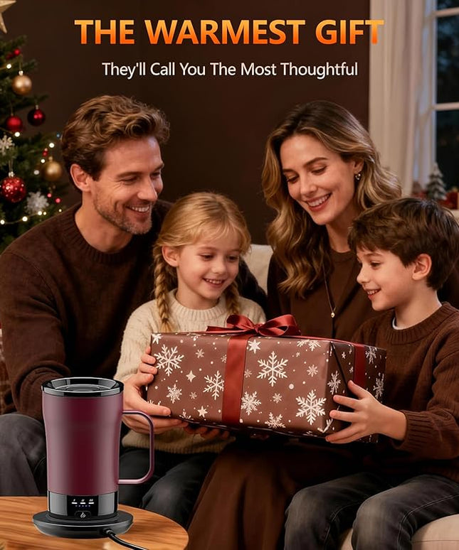 Self-Heating Coffee Mug, 14oz Heated Coffee Mug - Rechargeable Temperature Control Coffee Mug Keep Coffee Hot, Smart Mug Great Gift for Coffee Lovers & Slow Sippers