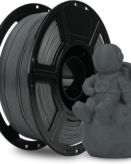 FLASHFORGE PLA Filament 1.75mm +/- 0.02mm, Matte Grey 3D Printer Filament 1kg (2.2lbs) Spool, Excellent Printing Performance, Easy to Use for Most FDM 3D Printers