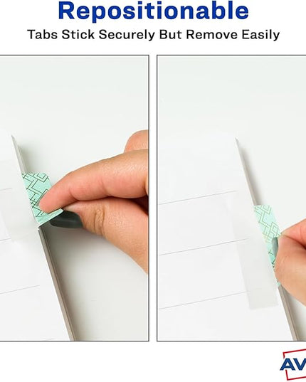 Avery Margin Ultra Tabs, 2.5" x 1", Assorted Metallic Geometric Designs, 24 Repositionable Page Tabs (30123)