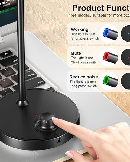 Aokeo USB Microphone, Gaming Microphone for PC with Volume Control Buttons for Recording,Podcasting,Streaming,YouTube,PS5 PS4 Mac Laptop