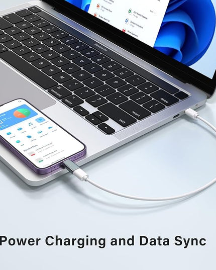 MFi Certified USB C Type C to Lightning Adapter （4 Pack） 1.8-2.2A 15W Fast Charging Support Data Sync,Lightning to USB Type C Cable Adapter for iPhone/iPad/for Airpods Not for Audio/OTG