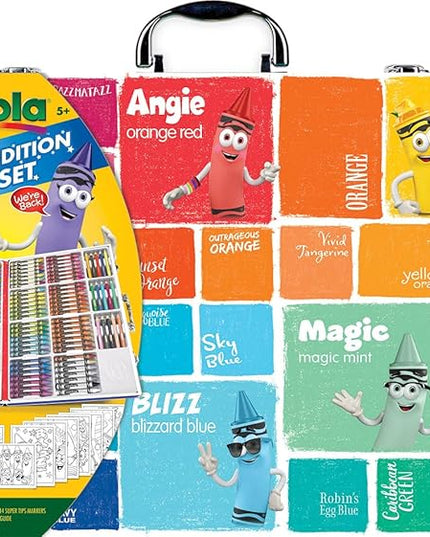 Crayola Limited Edition Coloring Set (115pcs), Kids Drawing Supplies Kit with Crayons, Markers & Colored Pencils, Birthday, Holiday & Christmas Gift for Kids, 5+