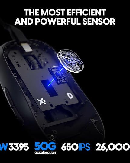 Pulsar Gaming Gears X2A Wired Gaming Mouse, Ultra Lightweight, Optical Switch, 26000 DPI, Motion Sync, PAW3395 Sensor (Medium, Wired, Black)